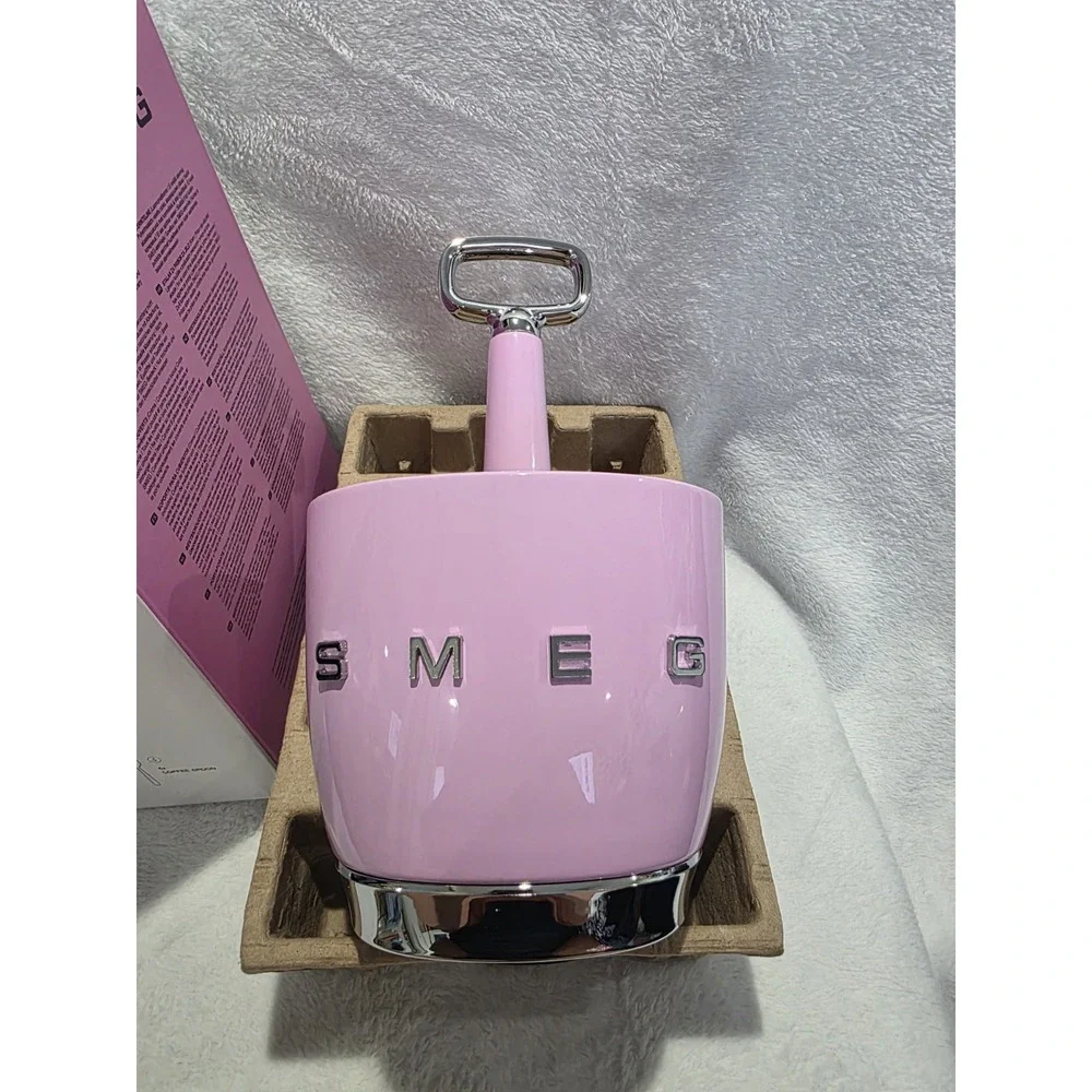 New SMEG Cutlery Caddy (Only Holder) Pastel Pink 50's Style Limited Edition Rare